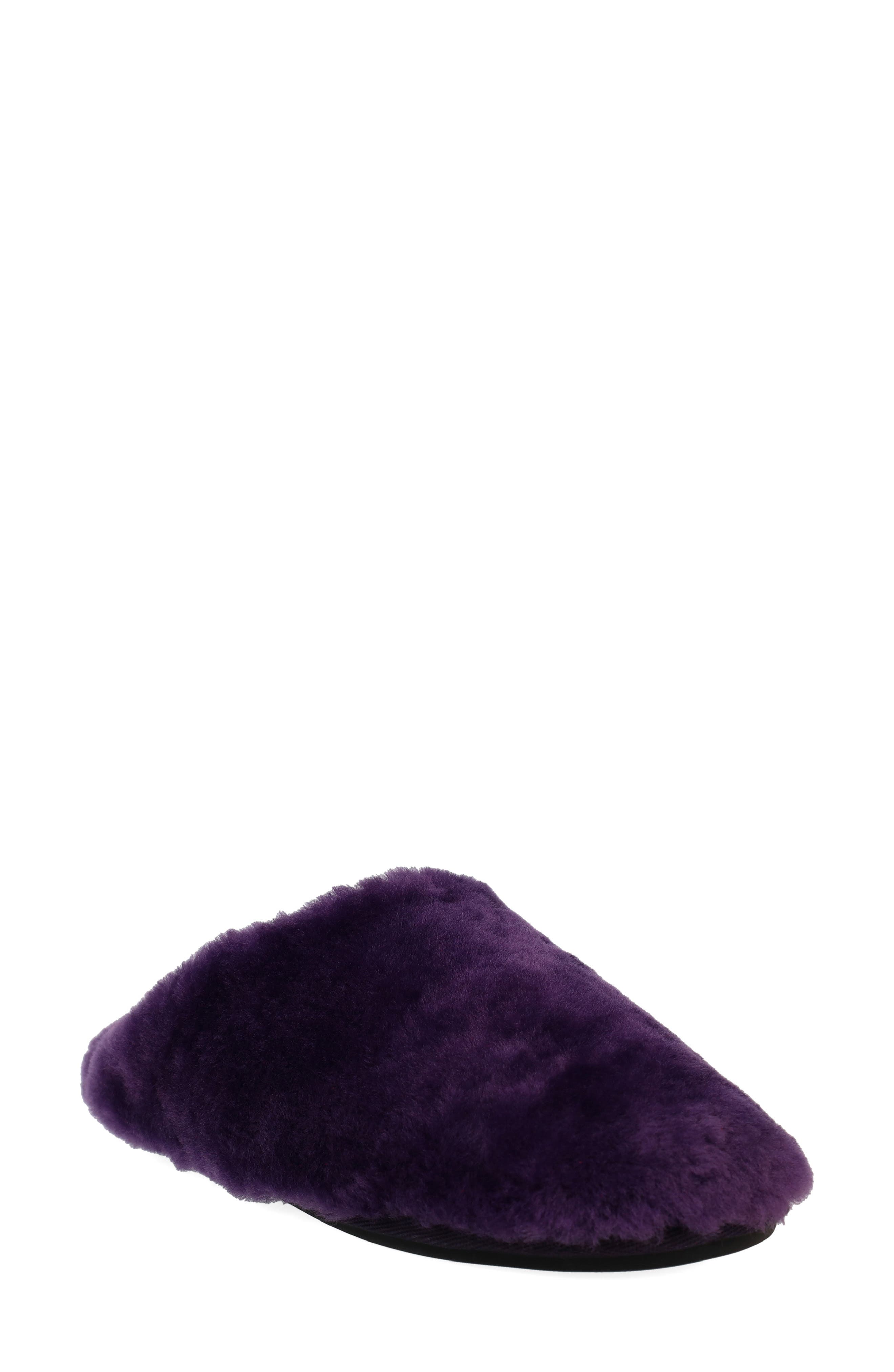 Bliss Genuine Shearling Slipper, Main, color, VIOLET