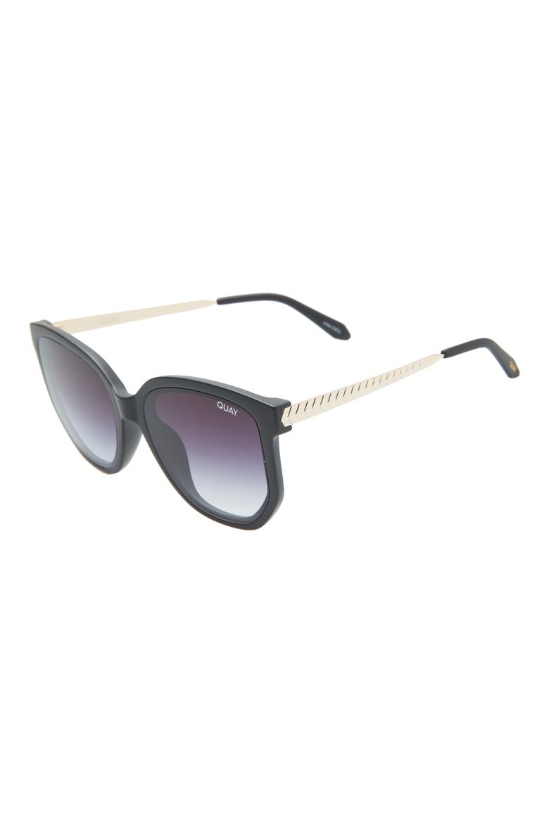 Australia Coffee Run 54mm Gradient Cat Eye Sunglasses, Alternate, color, BLACK / BLACK LENS