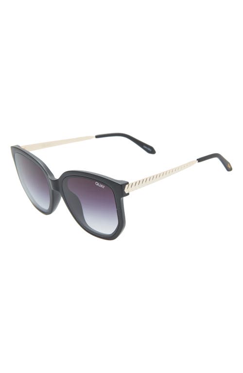 Quay Australia Coffee Run 54mm Gradient Cat Eye Sunglasses In Gray