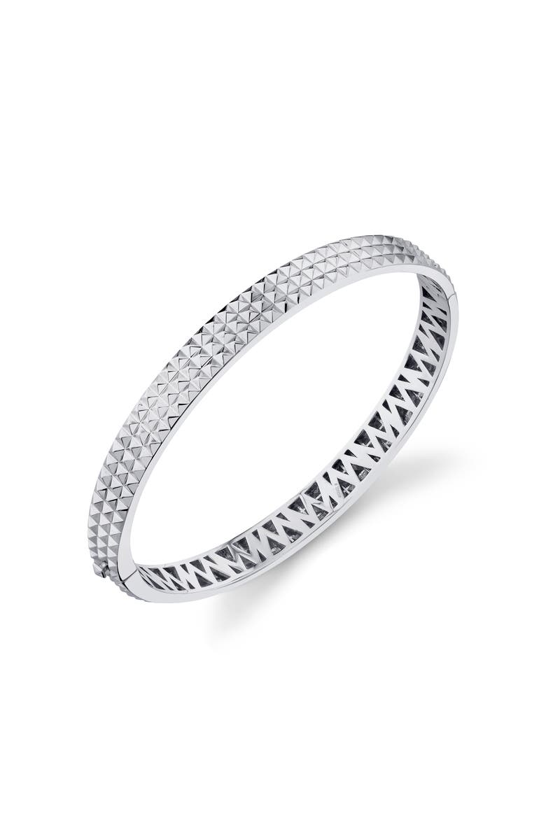 Michael M Mens Tetra Hinged Bangle Bracelet, Alternate, color, Silver