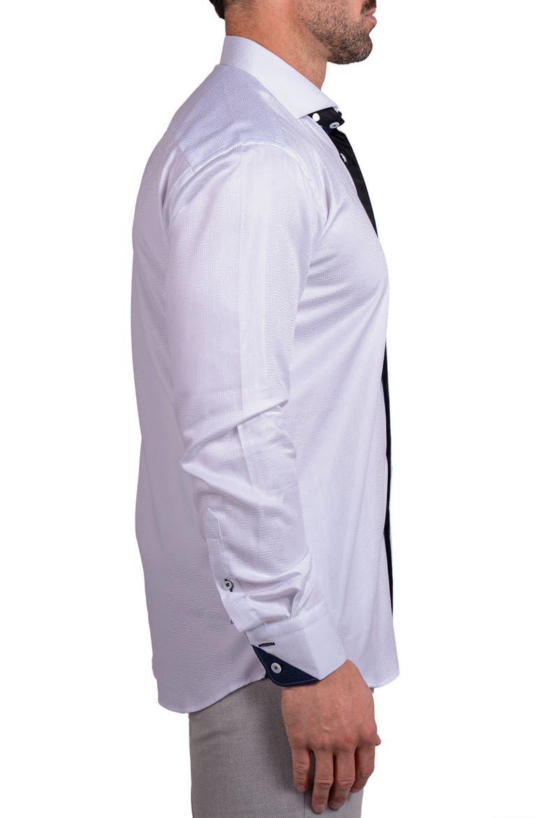 Einstein Ascension Contemporary Fit Button-Up Shirt, Alternate, color, WHITE