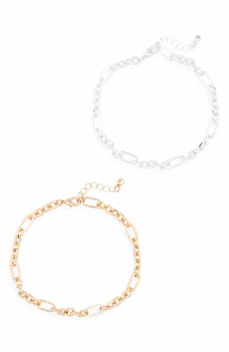 Set of 2 Chain Link Anklets