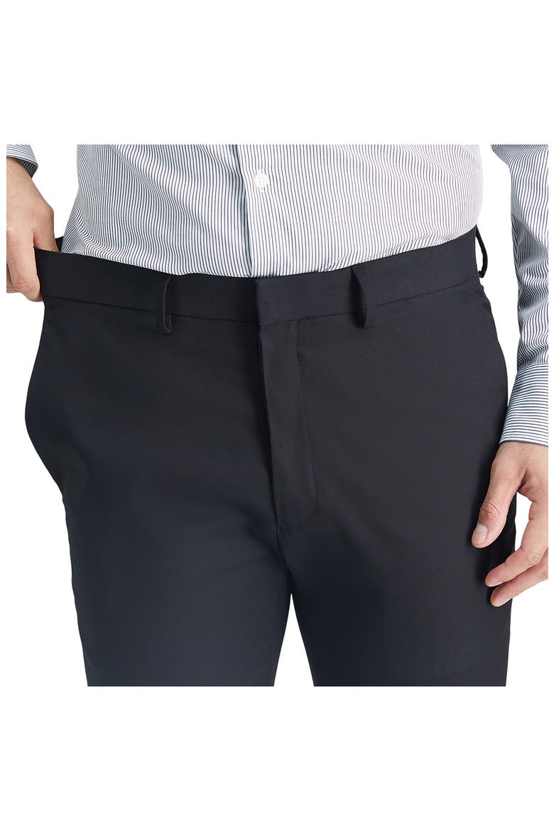Sharkskin Slim Fit Stretch Dress Pant, Alternate, color, BLACK