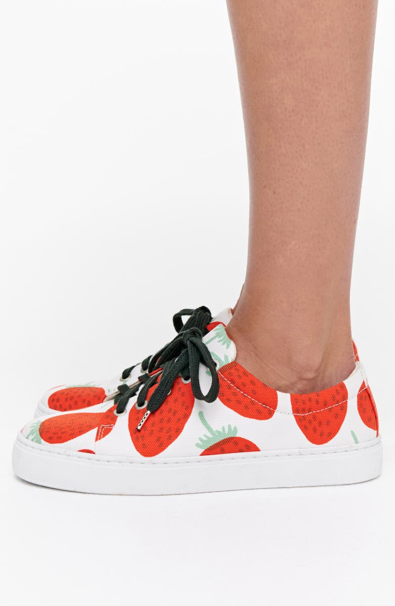 Marimekko Drutha Mansikka Strawberry Print Sneaker, Alternate, color,