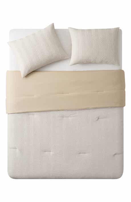 VCNY HOME Herringbone Microfiber Reversible Comforter & Sham Set