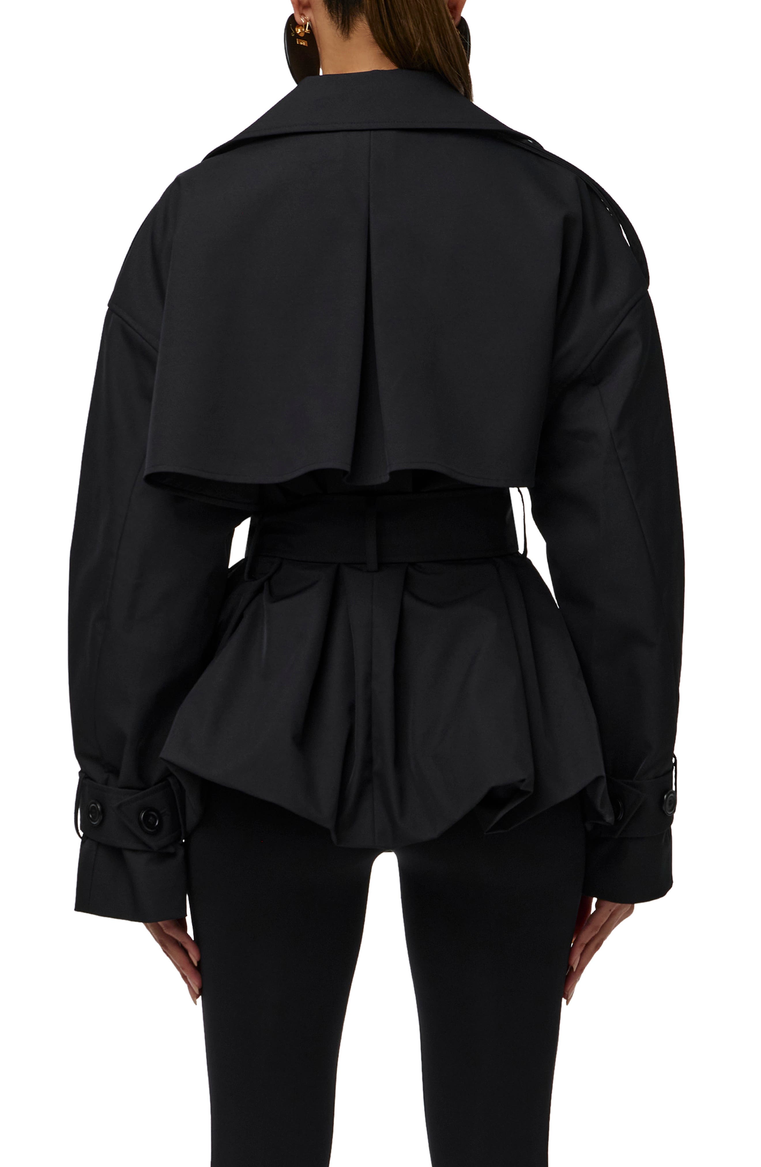 Naked Wardrobe Nylon Bubble Trench Coat (Women) | Nordstrom