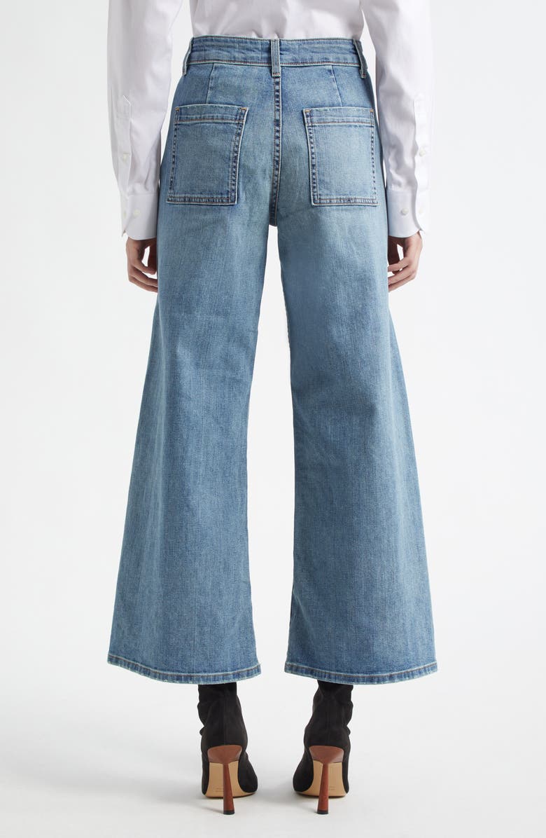 Nili Lotan Megan Wide Leg Jeans, Alternate, color, Summer Wash