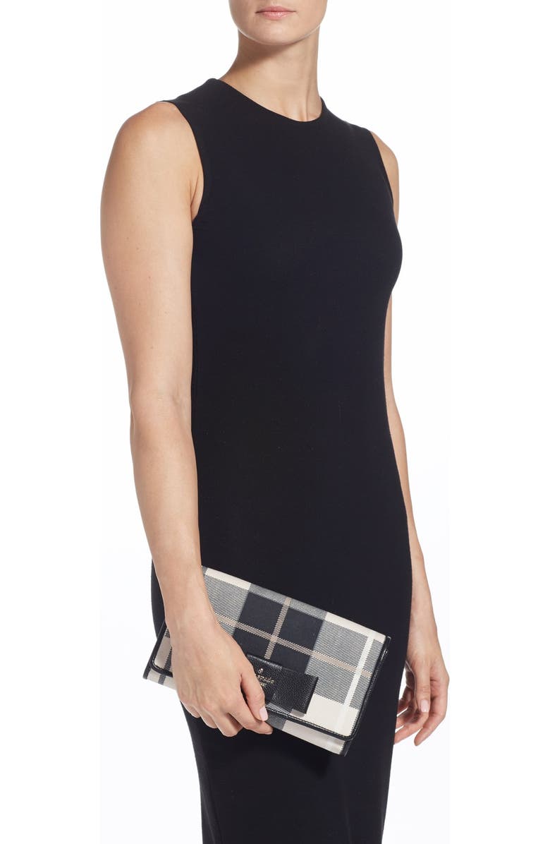 Kate Spade New York 'julia street - plaid tally' clutch, Alternate, color,