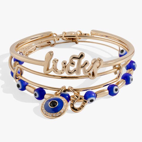 Evil Eye Bangle Bracelet Set Of 3