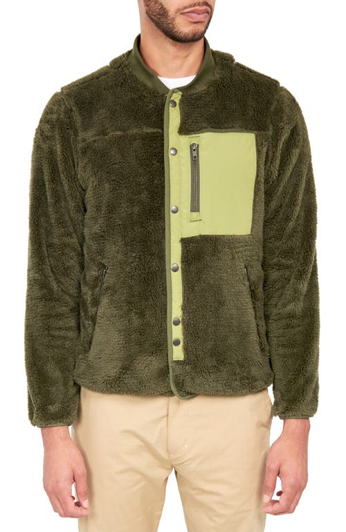 Brooklyn Brigade Solid Fuzzy Jacket in Green 