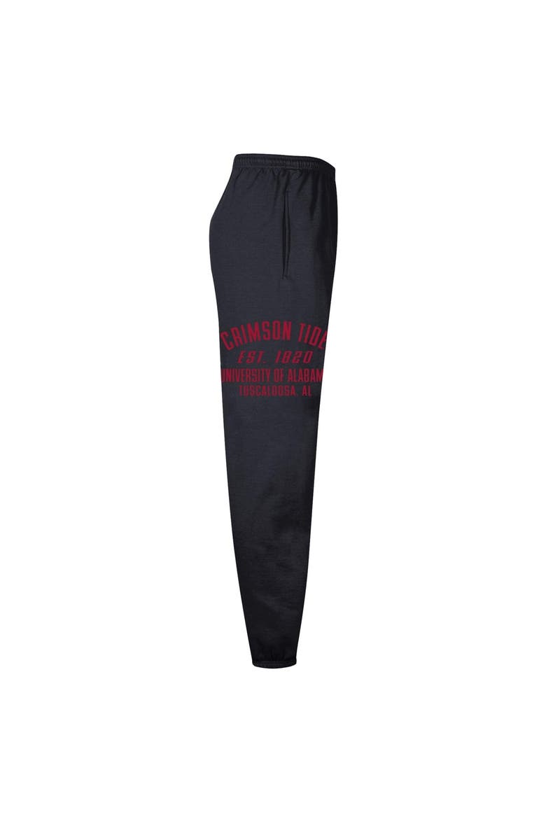 Men's Champion  Black Alabama Crimson Tide Powerblend Banded Fleece Sweatpants, Alternate, color, Black