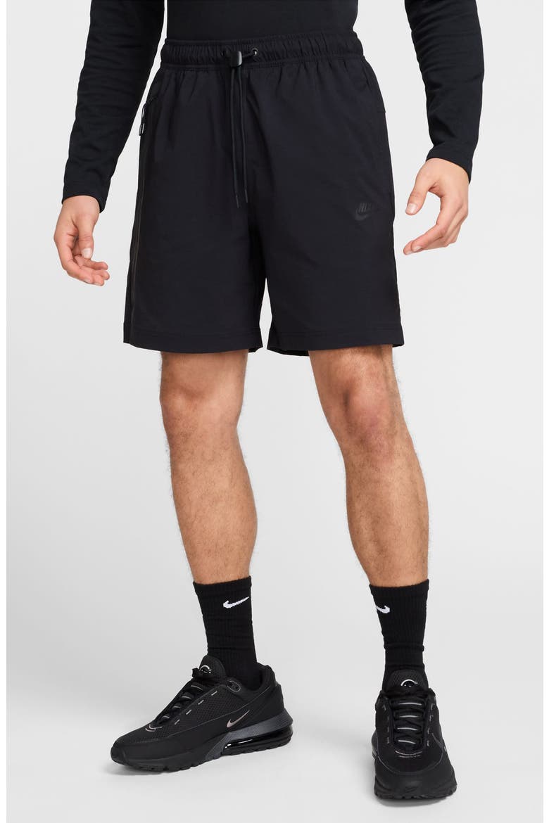 Sportswear Tech Woven Shorts, Main, color, 010 BLACK/BLACK