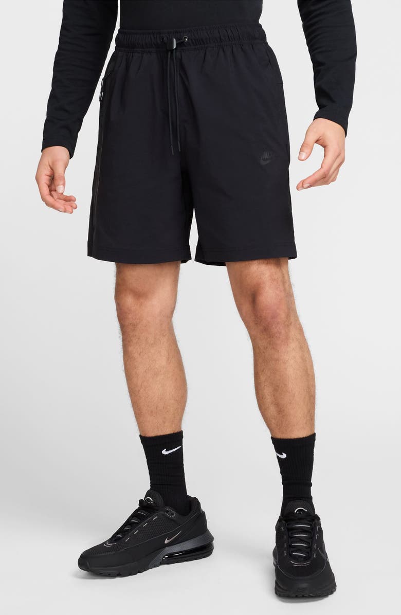 Nike Sportswear Tech Woven Shorts, Main, color, 010 Black/Black