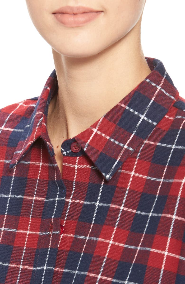 J.O.A. Oversize Plaid Button Front Shirt, Alternate, color, 