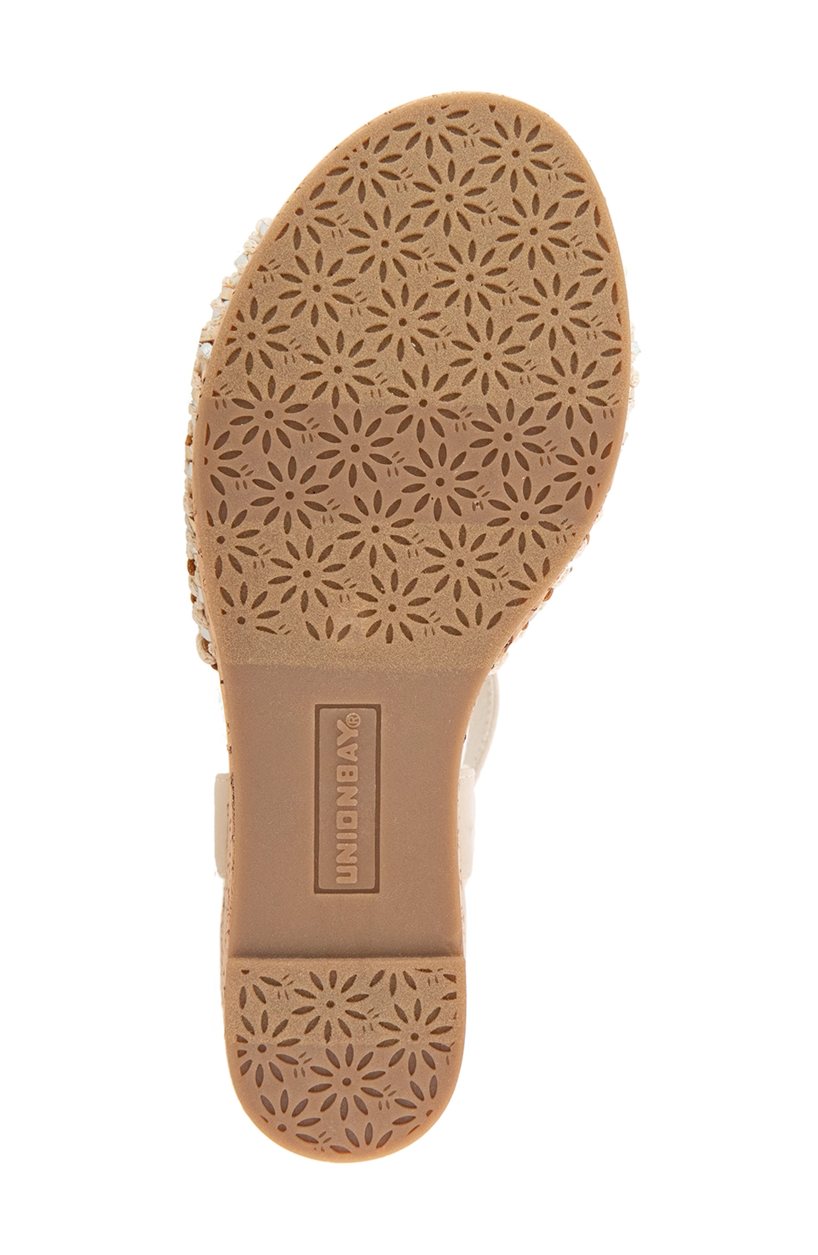 UNIONBAY Aluna Wedge Sandal, Alternate, color, Natural Crochet