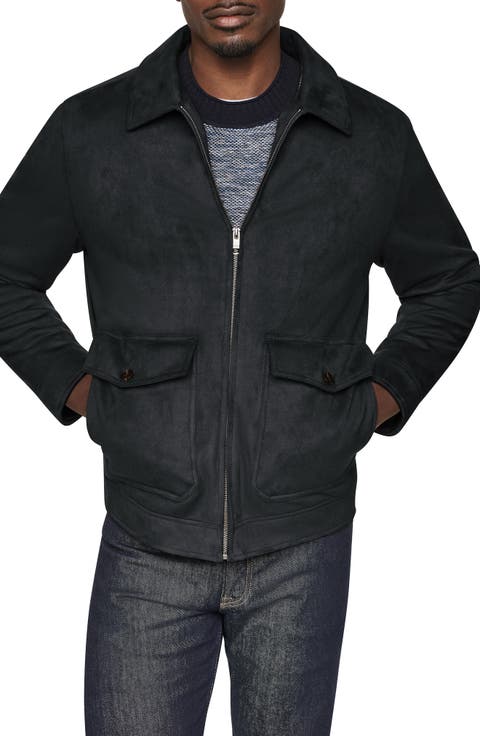 Faux Suede Trucker Jacket