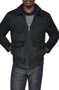 DKNY Faux Suede Trucker Jacket