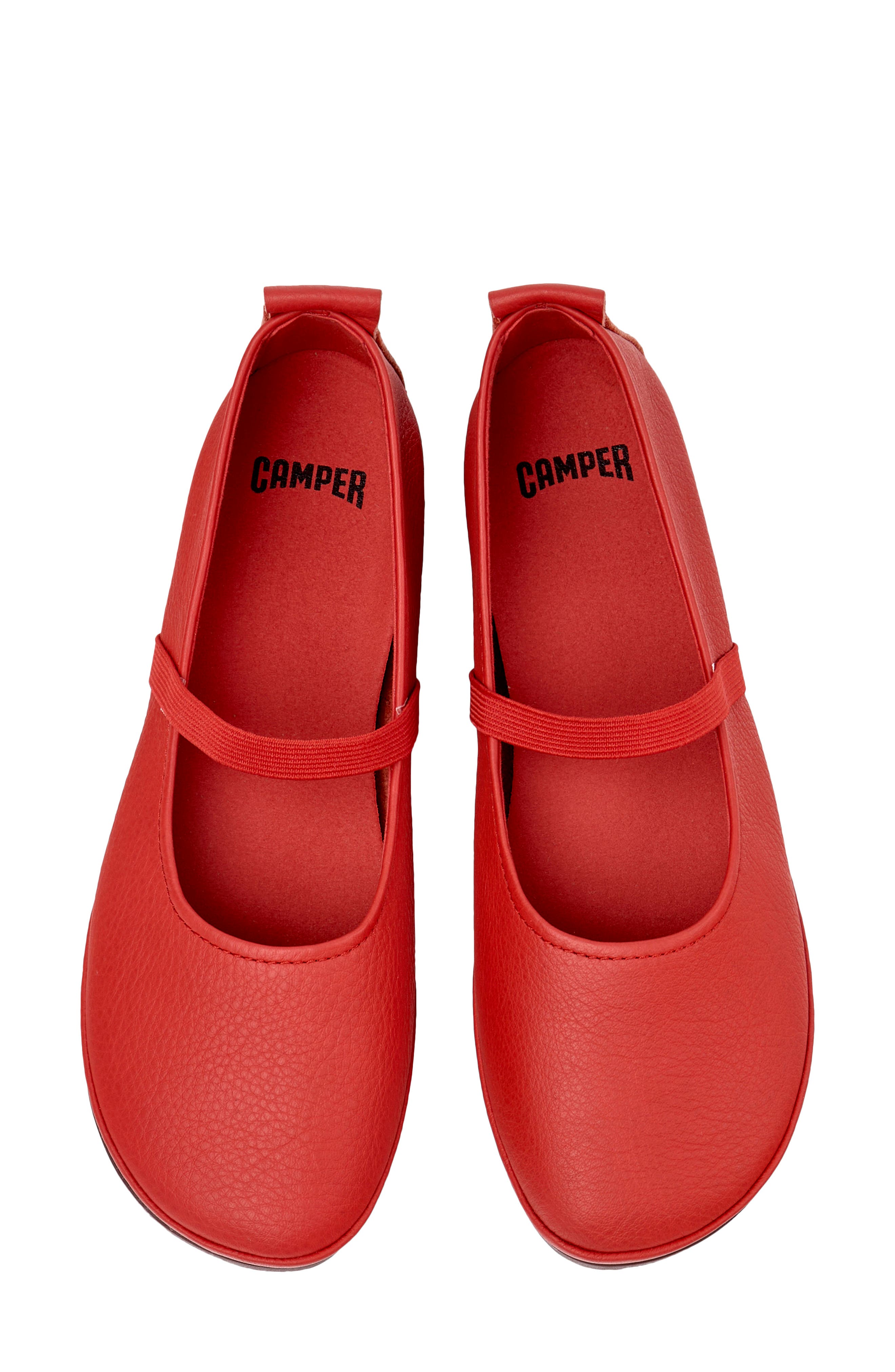 Right Nina Flat, Alternate, color, MEDIUM RED