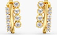 Everlee Stacked Trio Lab Diamond Studs in 14K Gold