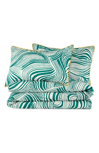 NOVOGRATZ NOVOGRATZ ZEBRA MARBLE COMFORTER & PILLOW SHAM BEDDING SET