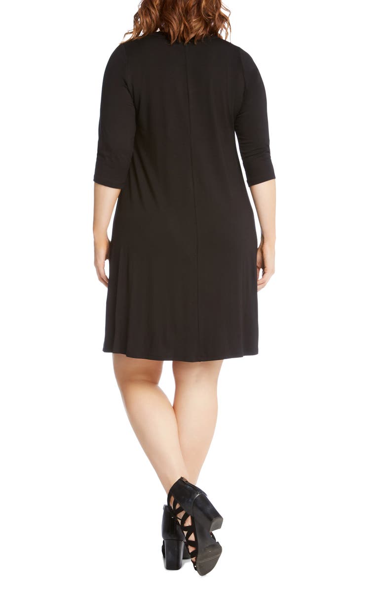 Karen Kane Scoop Neck Jersey Dress, Alternate, color, Black
