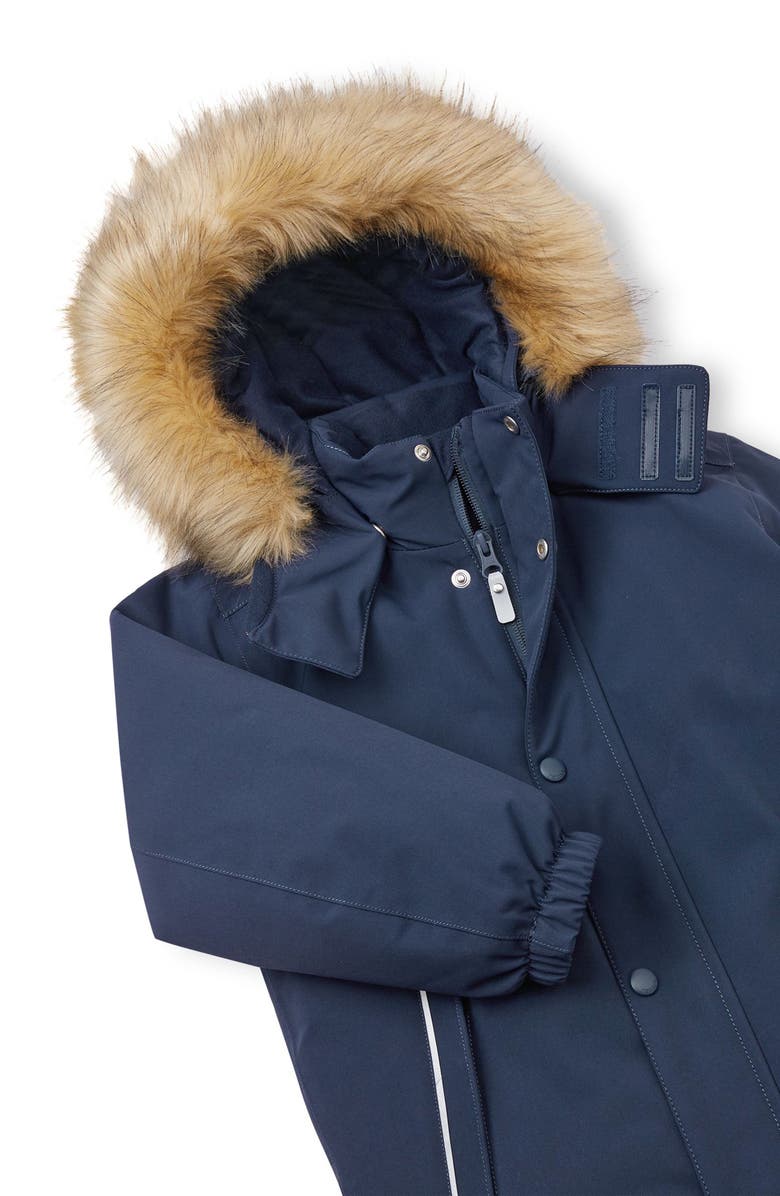 Reima tec Stava Waterproof & Windproof Insulated Snowsuit with Faux Fur Trim, Alternate, color,