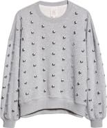 Cinq à Sept Studded Cotton Blend Sweatshirt