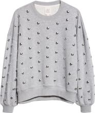 Cinq à Sept Studded Cotton Blend Sweatshirt