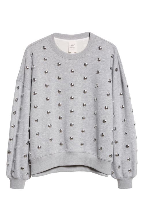 Cinq À Sept Studded Cotton Blend Sweatshirt In Multi