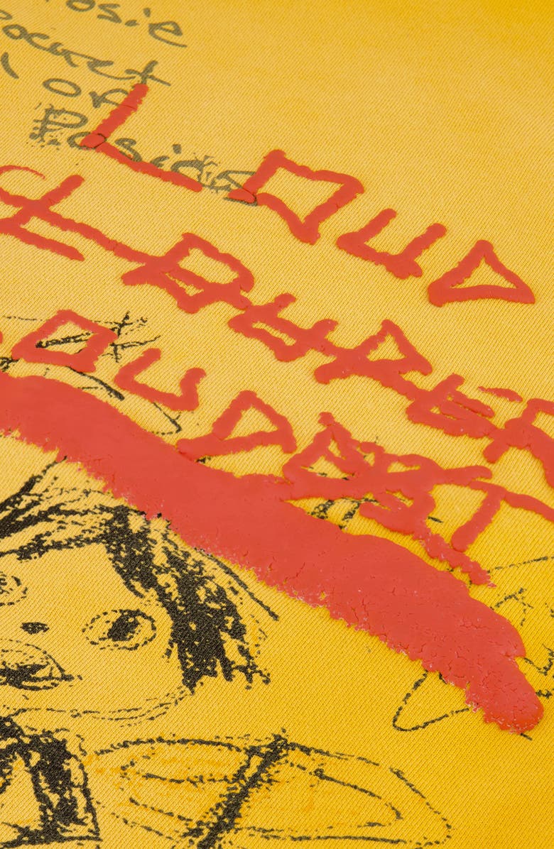 Rolling Loud Class of Chaos Oversize Cotton Blend Graphic Hoodie, Alternate, color, Washed Yellow