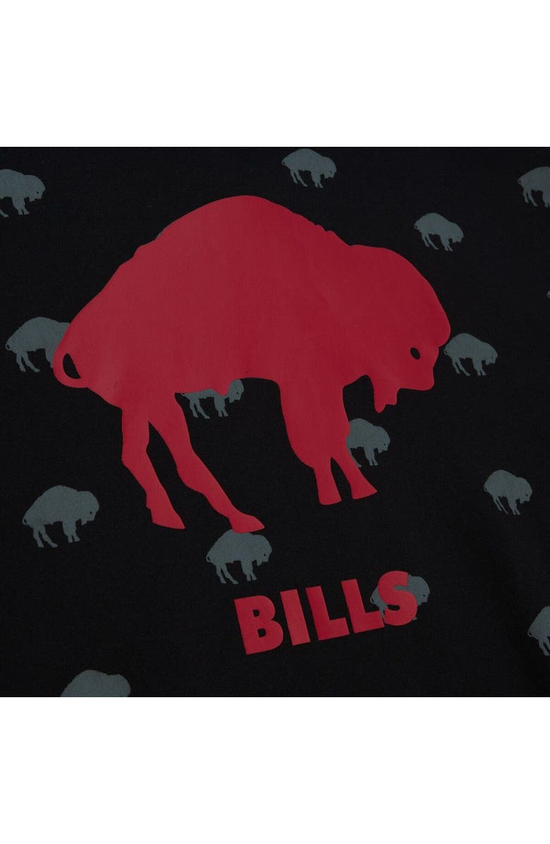 Mitchell & Ness Men's Mitchell & Ness Black Buffalo Bills Allover Print Fleece Pullover Hoodie, Alternate, color, Black