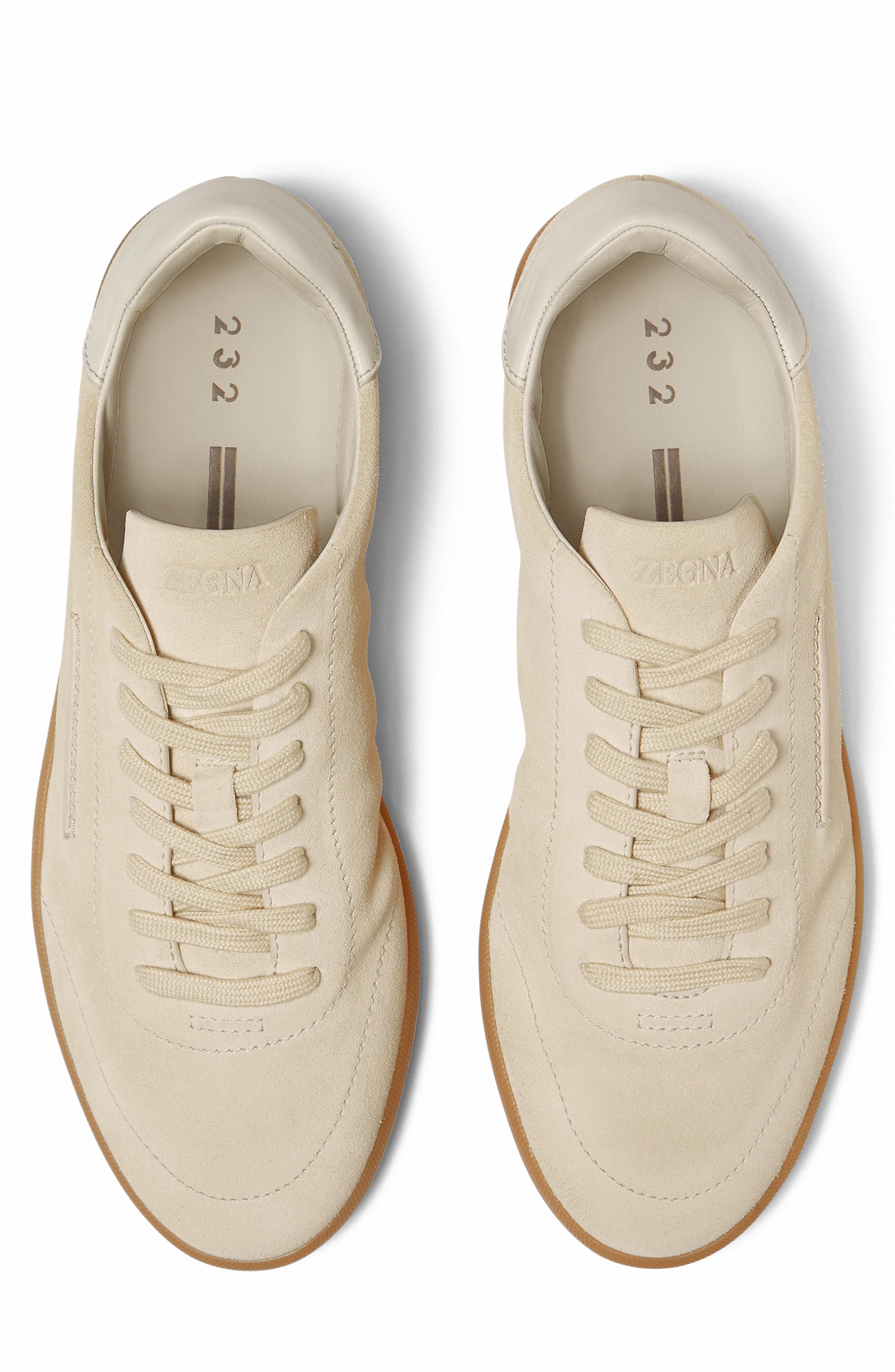 ZEGNA 232 Suede Sneaker, Alternate, color, White