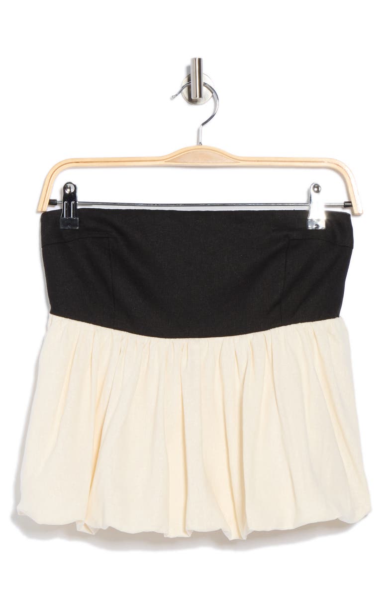 Parker The Leia Bubble Hem Peplum Top, Alternate, color, Rich Black