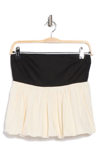 Parker The Leia Bubble Hem Peplum Top In Black