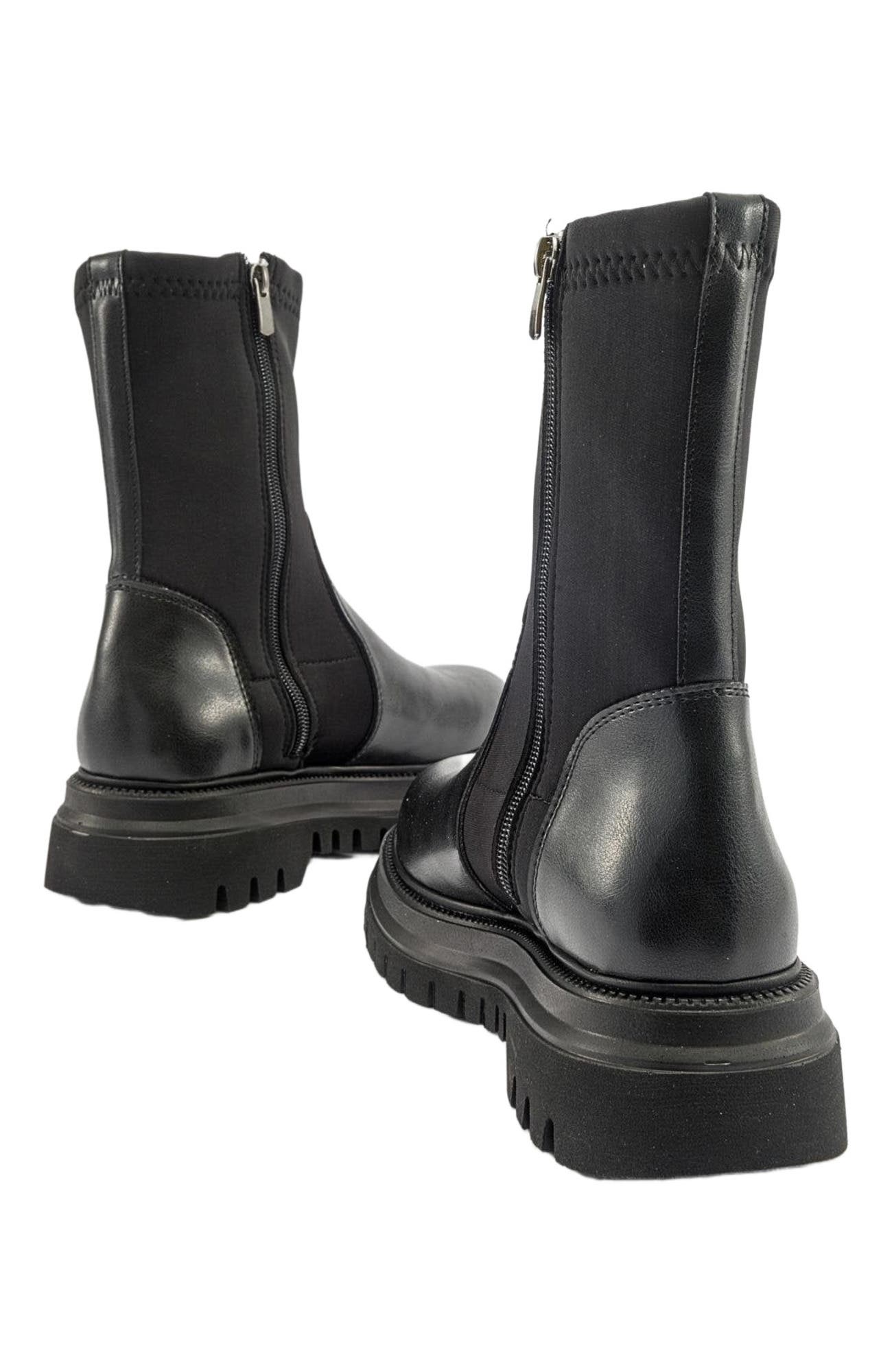 Prologue Shoes Alias Zip Boot, Alternate, color, Black Faux Leather