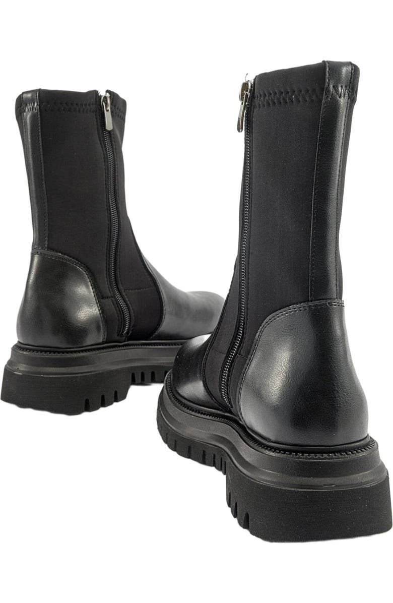 Prologue Shoes Alias Zip Boot, Alternate, color, Black Faux Leather