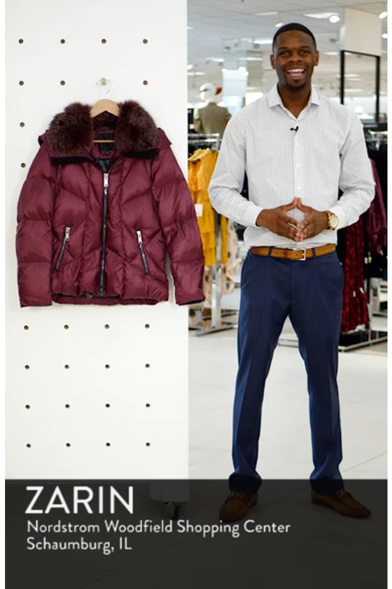 Artistic Puffer Jacket with Removable Genuine Fox Fur Trim video