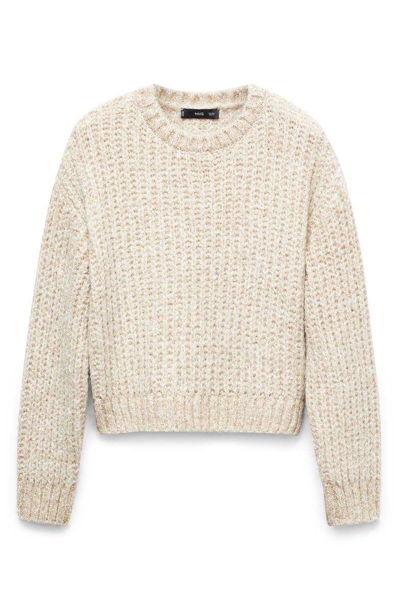 MANGO Metallic Rib Sweater, Alternate, color, 