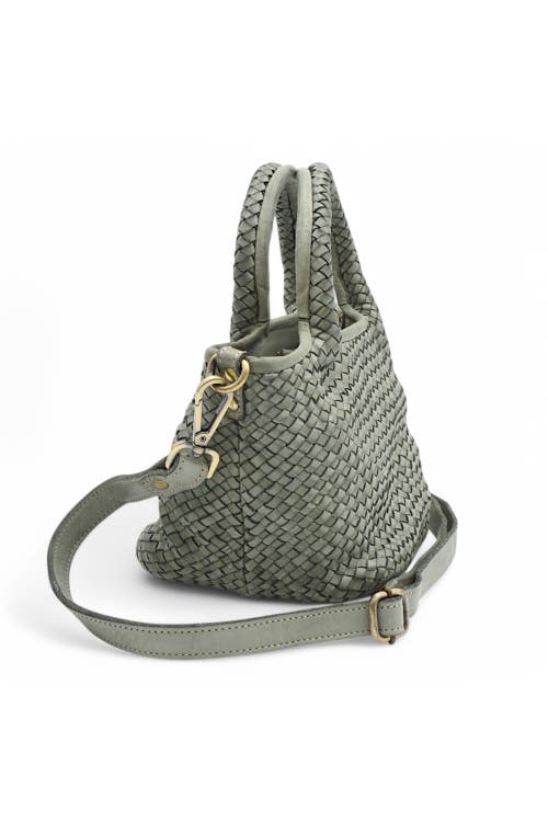 Bolsa Nova Lisa Woven Mini Tote In Pistachio