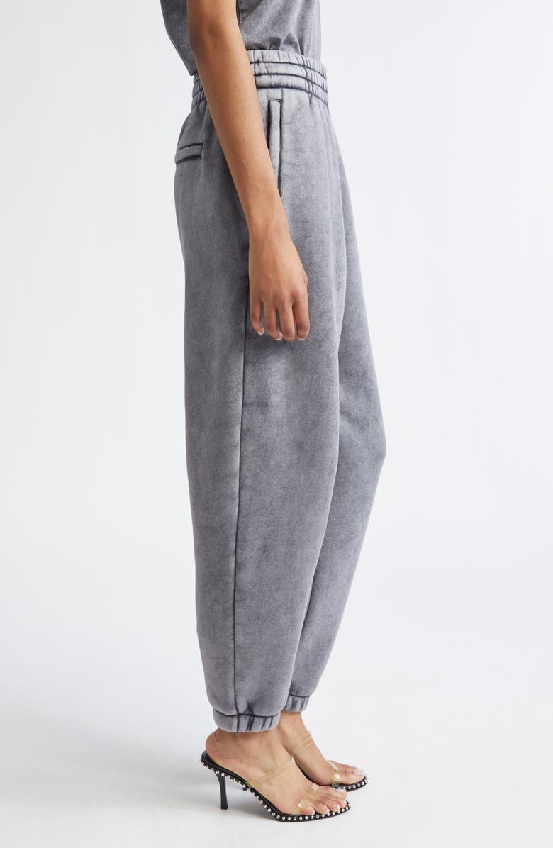 Alexander Wang Essential Logo French Terry Sweatpants, Alternate, color, Washed Granite