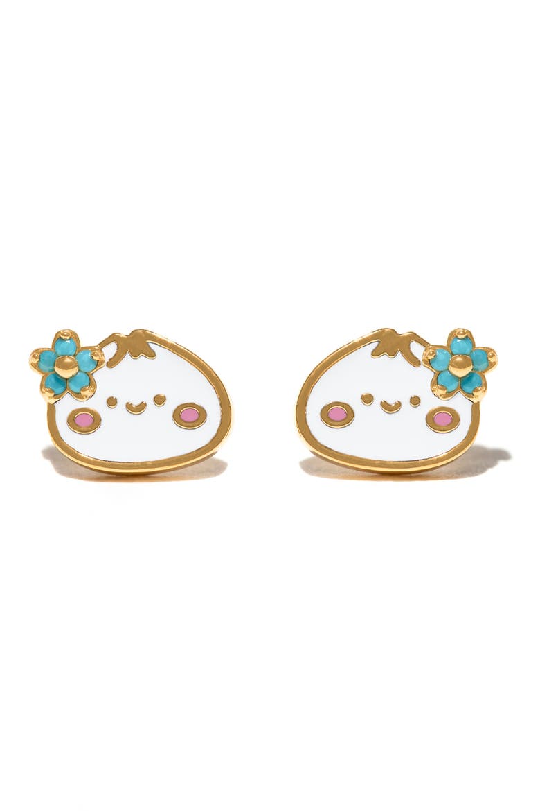 Juicy Dumpling Stud Earrings, Main, color, GOLD