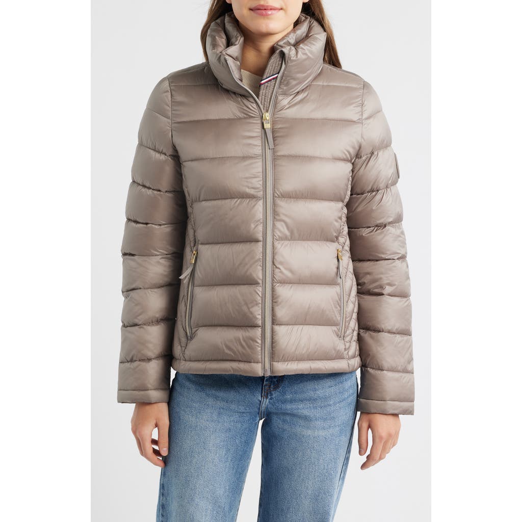 Tommy Hilfiger Packable Puffer Jacket in Dk Taupe at Nordstrom, Size Medium