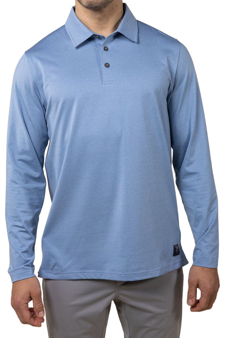 LS Shore Polo, Alternate, color, Denim