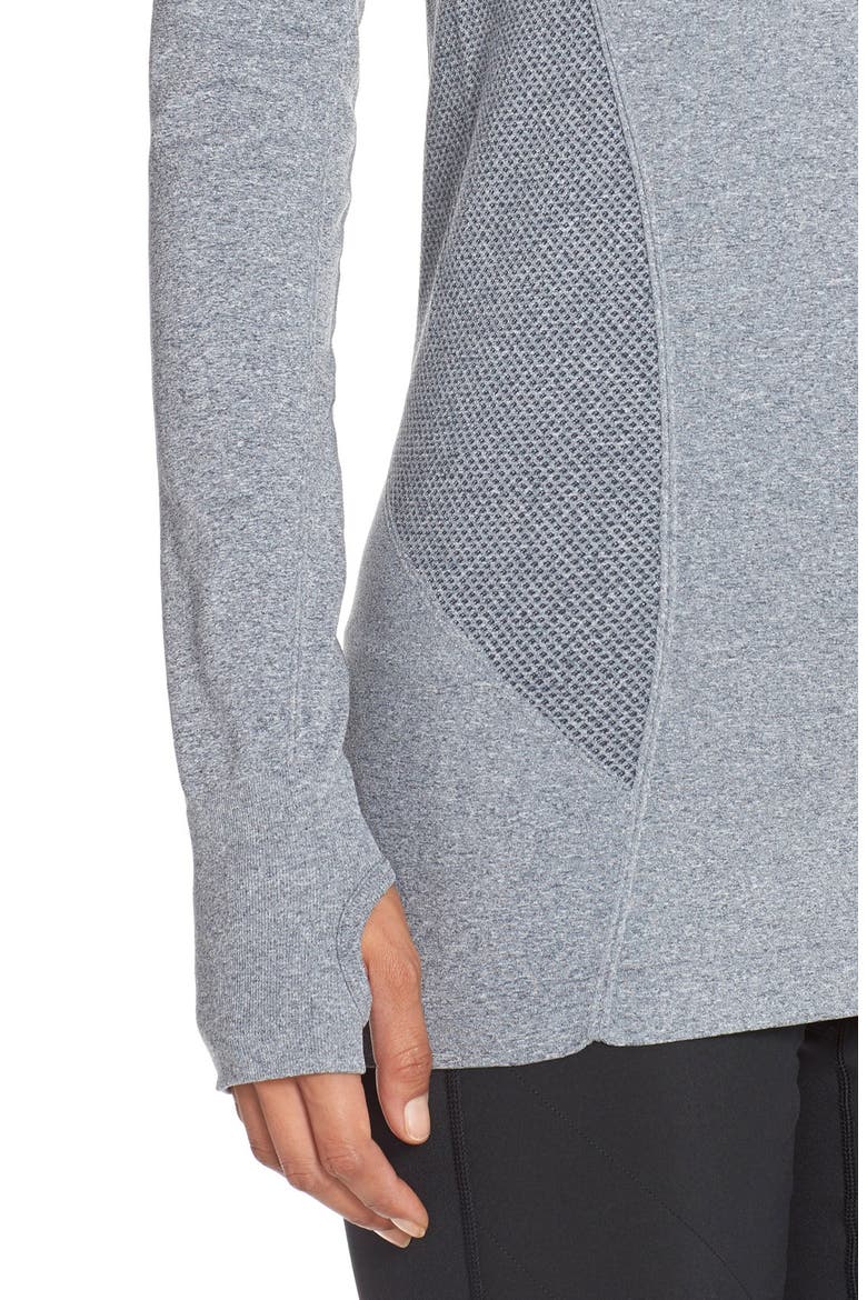'Defined' Seamless Long Sleeve Tee, Alternate, color, GREY GRAPHITE HEATHER