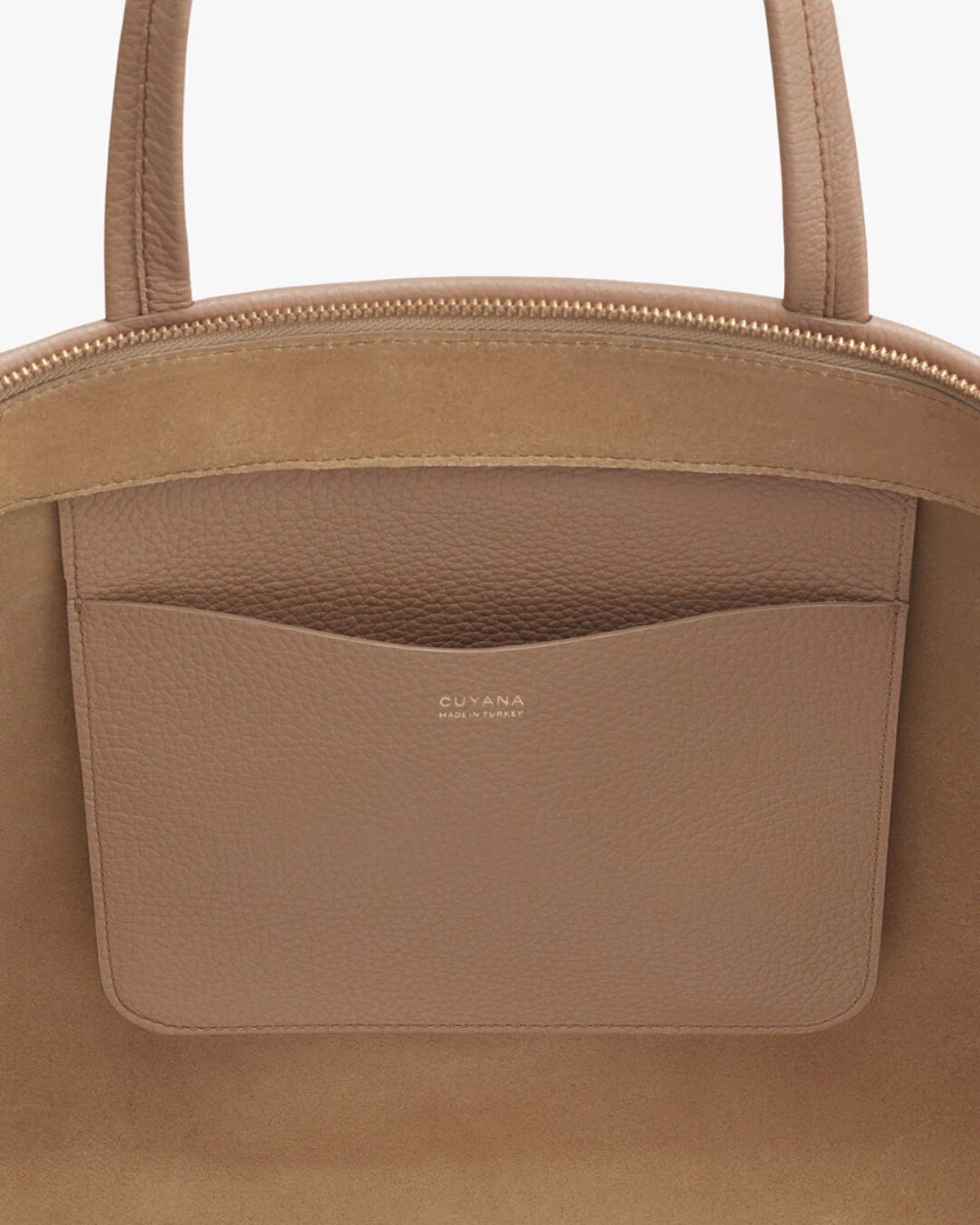 Cuyana Small Easy Zipper Tote, Alternate, color, Cappuccino