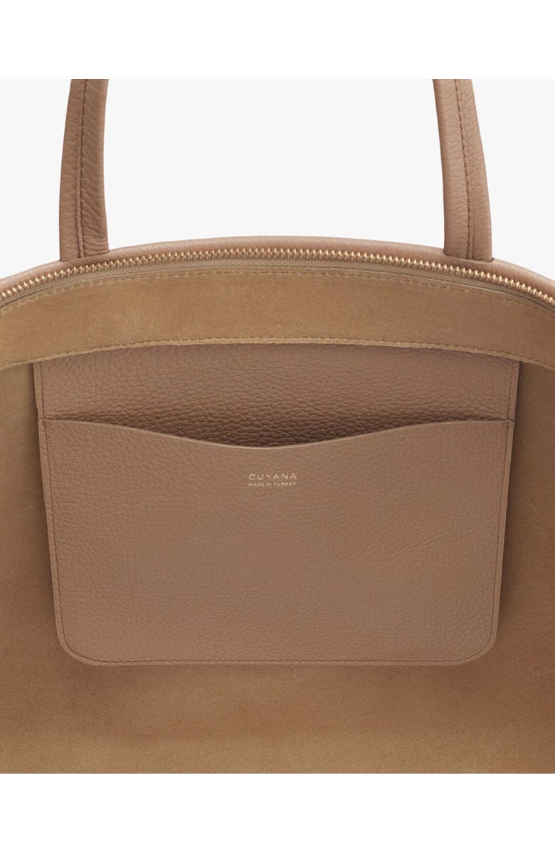 Cuyana Small Easy Zipper Tote, Alternate, color, Cappuccino