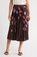 T Tahari Knife Pleated Pull-On Midi Skirt