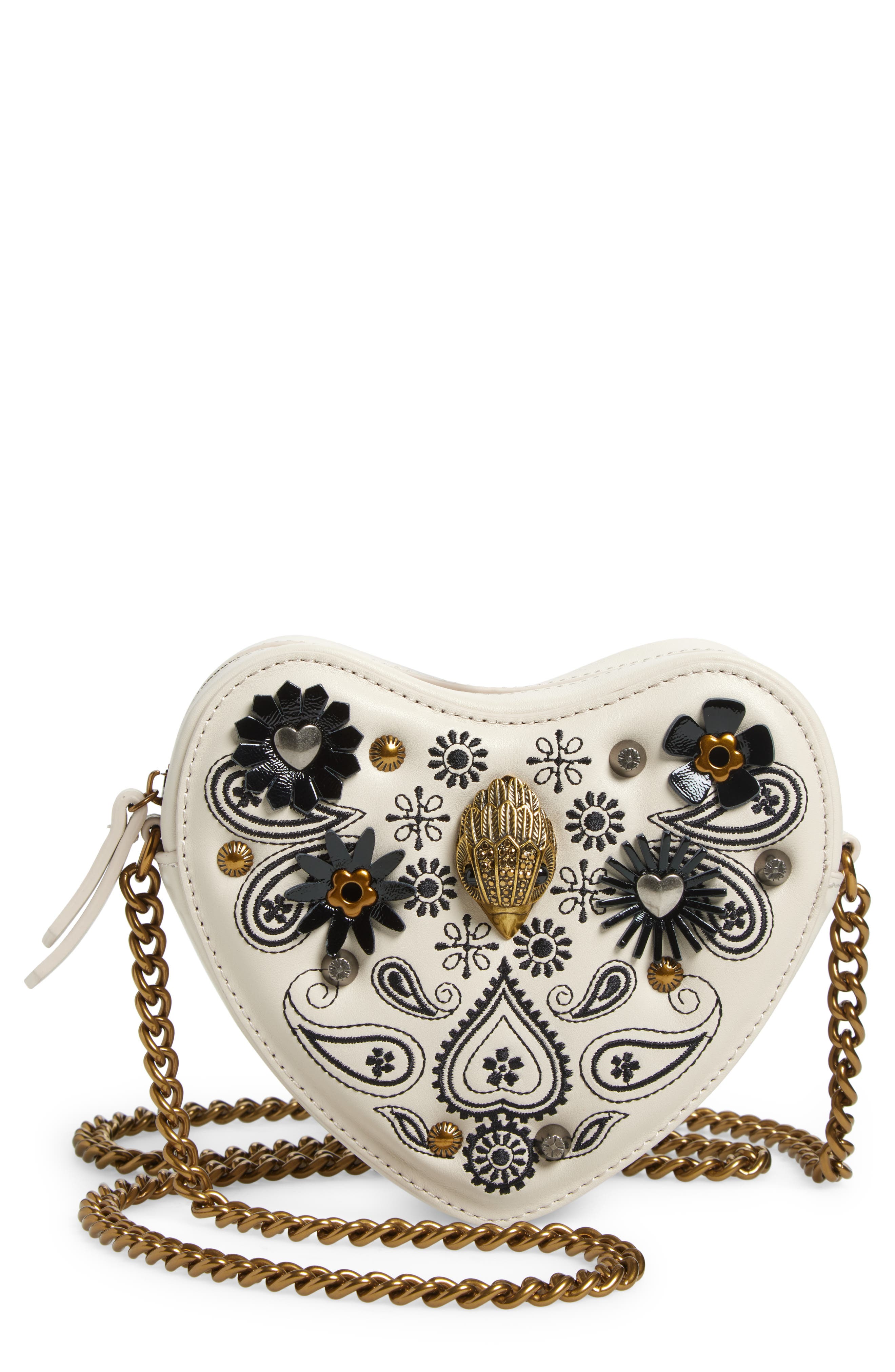 Kurt Geiger London Kensington Heart & Flowers Crossbody Bag, Main, color, 