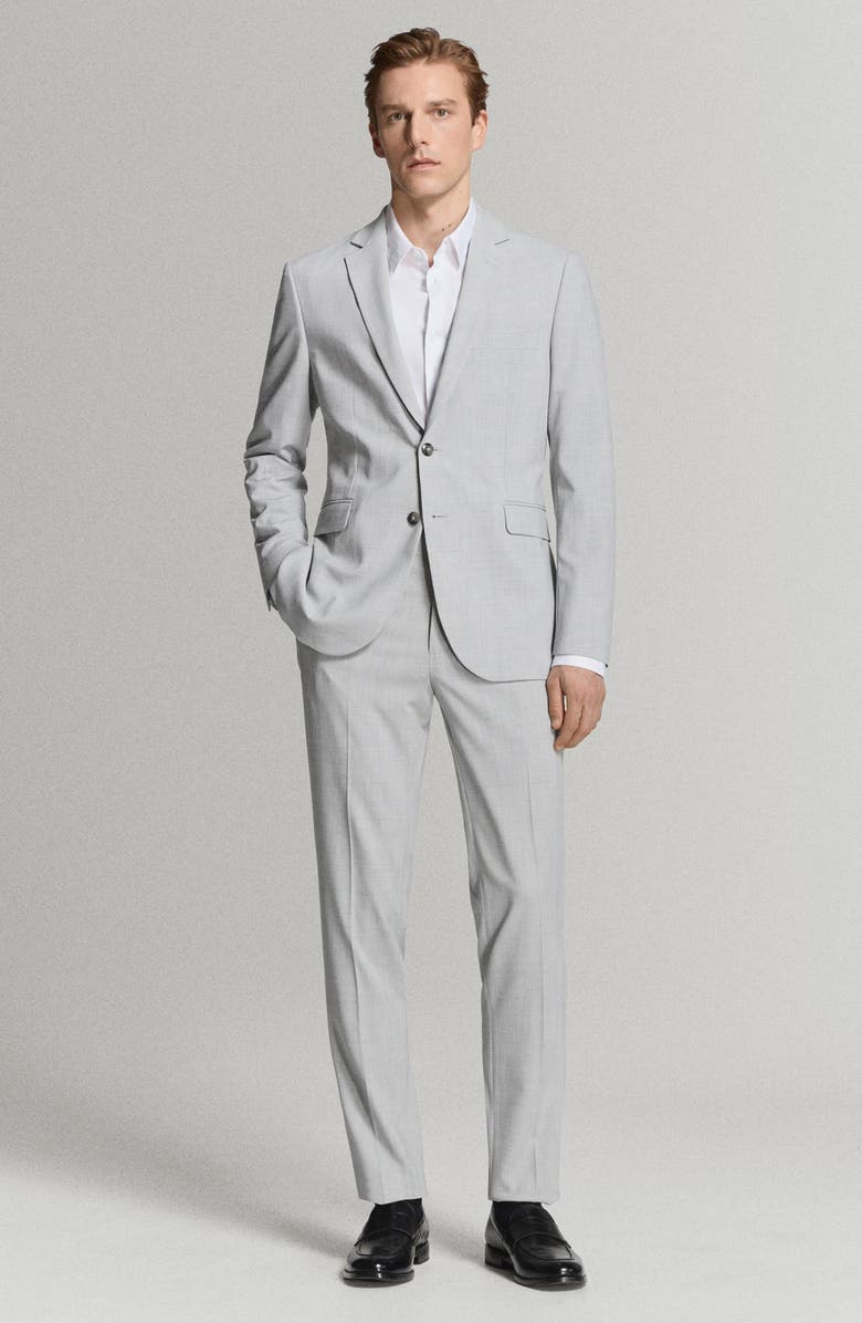 MANGO Superslim Fit Stretch Sport Coat, Alternate, color, Light Heather Grey