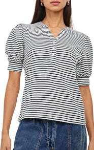 Rails Jewel Puff Sleeve Henley